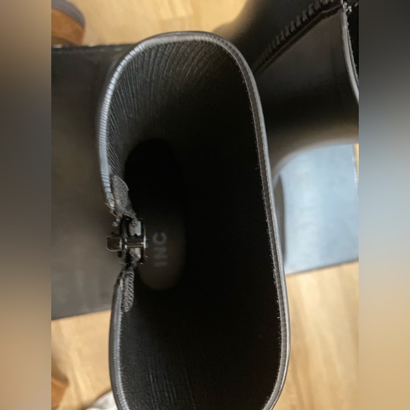 🔥🔥New in Box Chunky Grunge Everett INC Moto Square-Toe Black Waterproof Boots - Picture 4 of 10